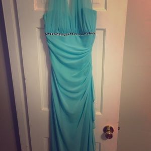 Light blue halter dress